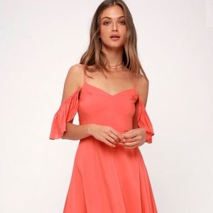 LULU’S Off-The-Shoulder Skater Dress